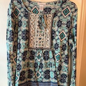 Hannah embroidered front blouse